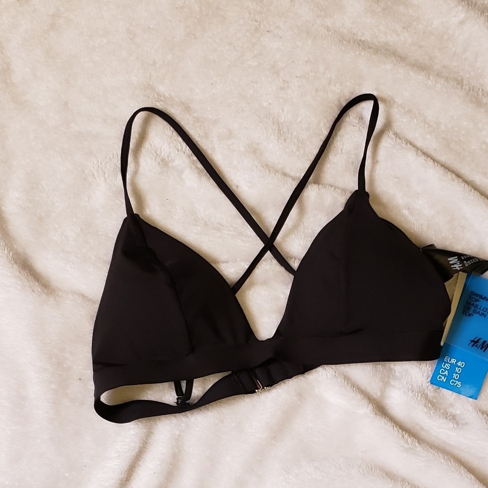 Black Triangle Bikini Top